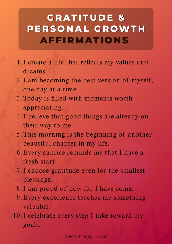 10 positive morning affirmations