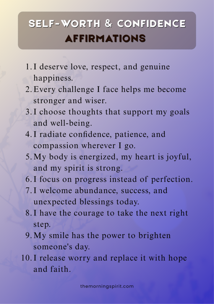 morning affirmations image