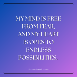 The morning spirit affirmations for subconscious mind