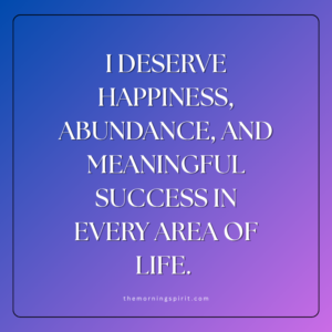 The morning spirit affirmations