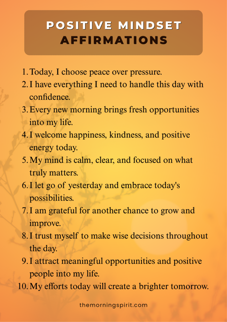 Positive affirmations